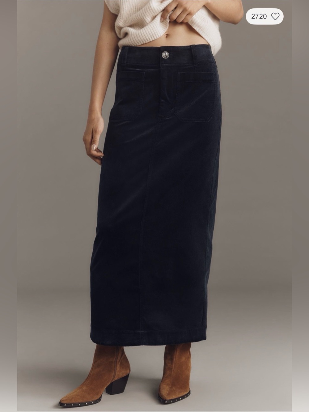 NWT Anthropologie Maeve Colette Maxi Corduroy Skirt size medium - Picture 2 of 5